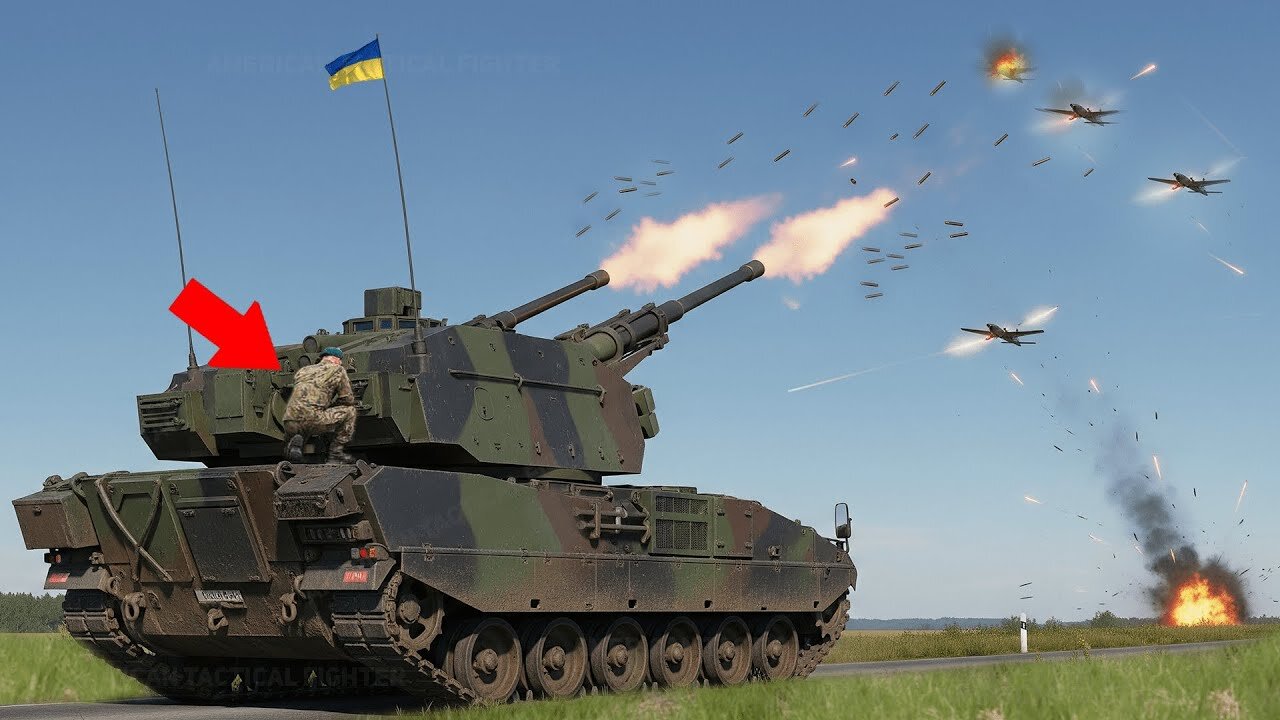 Ukraine’s New Anti-Aircraft Guns in Action — Firing 100 Rounds per Second