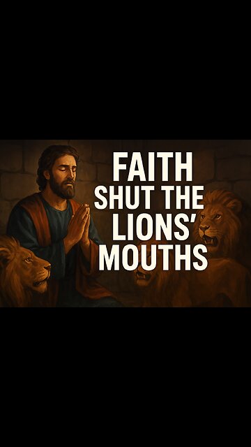 Daniel’s Faith Shut the Lions’ Mouths 🦁🙌 | Daniel 6:22 #Shorts