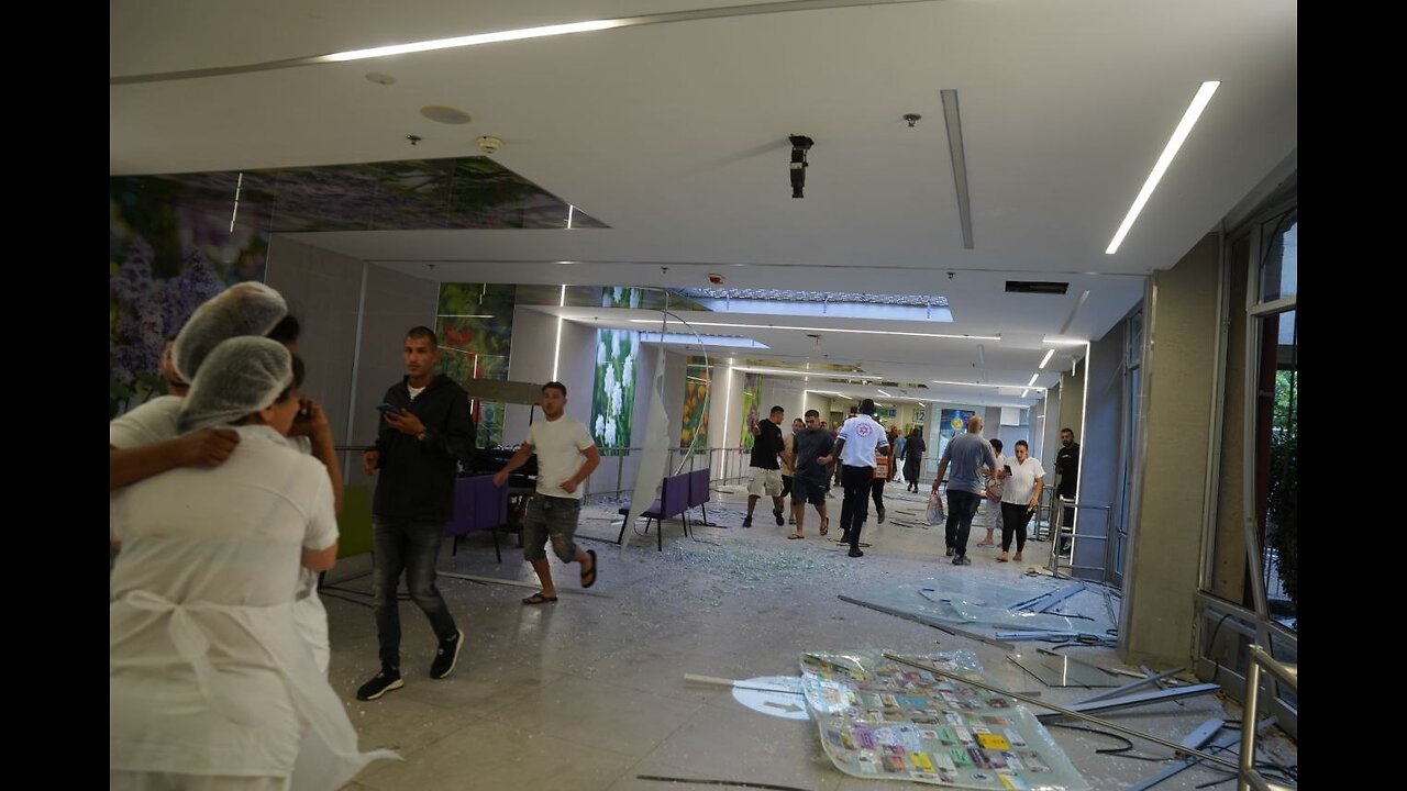 BREAKING: An Iranian ballistic missile directly hit Soroka hospital in Southern Israel.