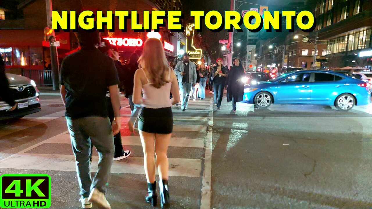 【4K】Toronto Nightlife in Full Bloom in Downtown Canada 🇨🇦