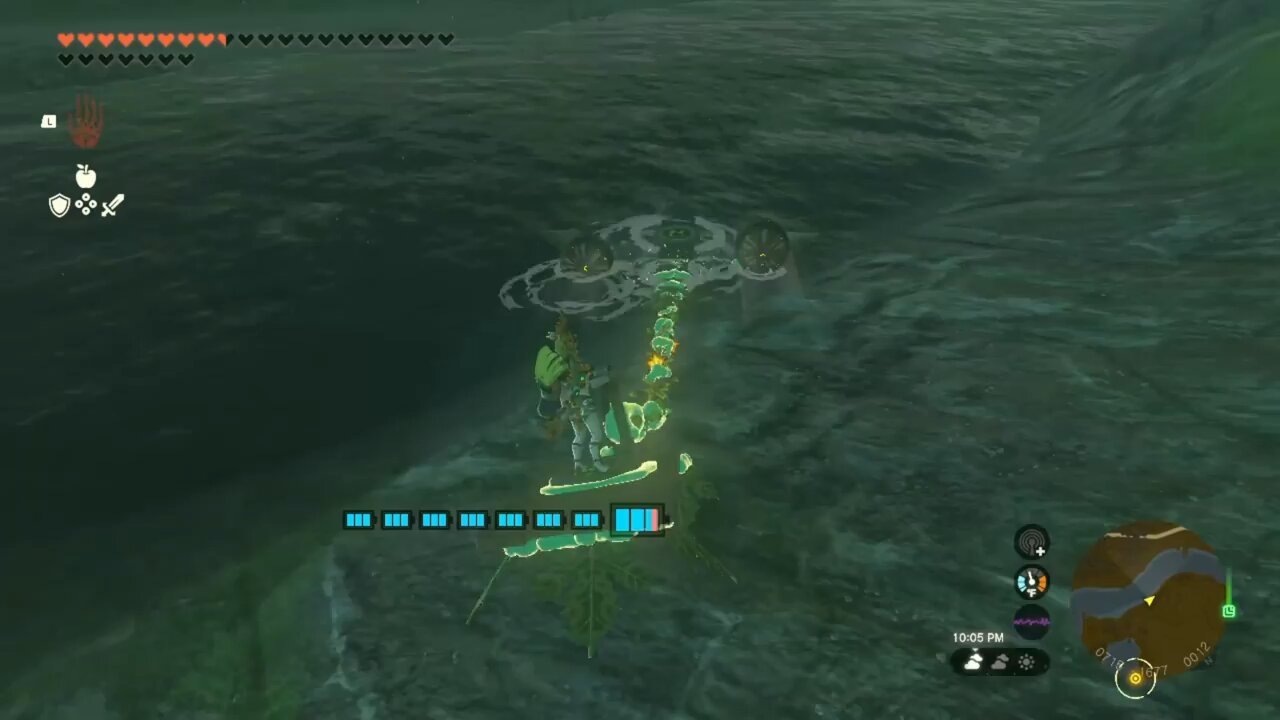 Land/water skiing Hyrule style