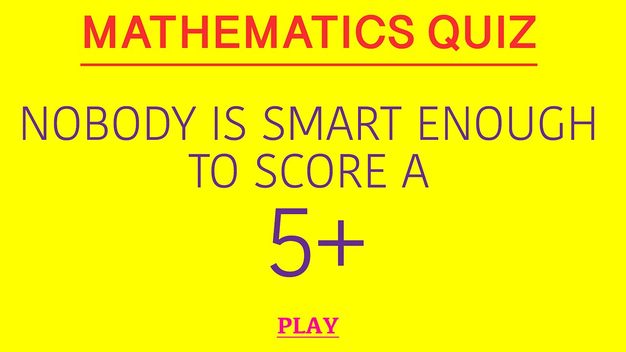 Mathematics Quiz