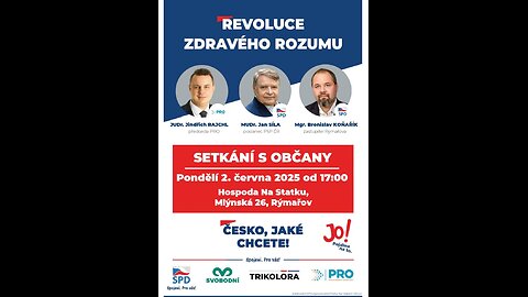 🇨🇿🗳️Setkání s občany JuDr.Jindřich Rajchl ,MuDr. Jan Síla ,Mgr.Bronislav Koňařík ▪️Rýmařov 2.6.2025