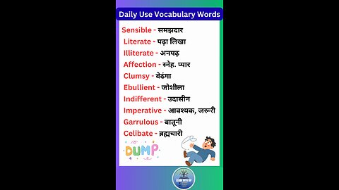 Daily Use Important Vocabulary Words for IELTS exam 2026 #english #vocabulary #shorts