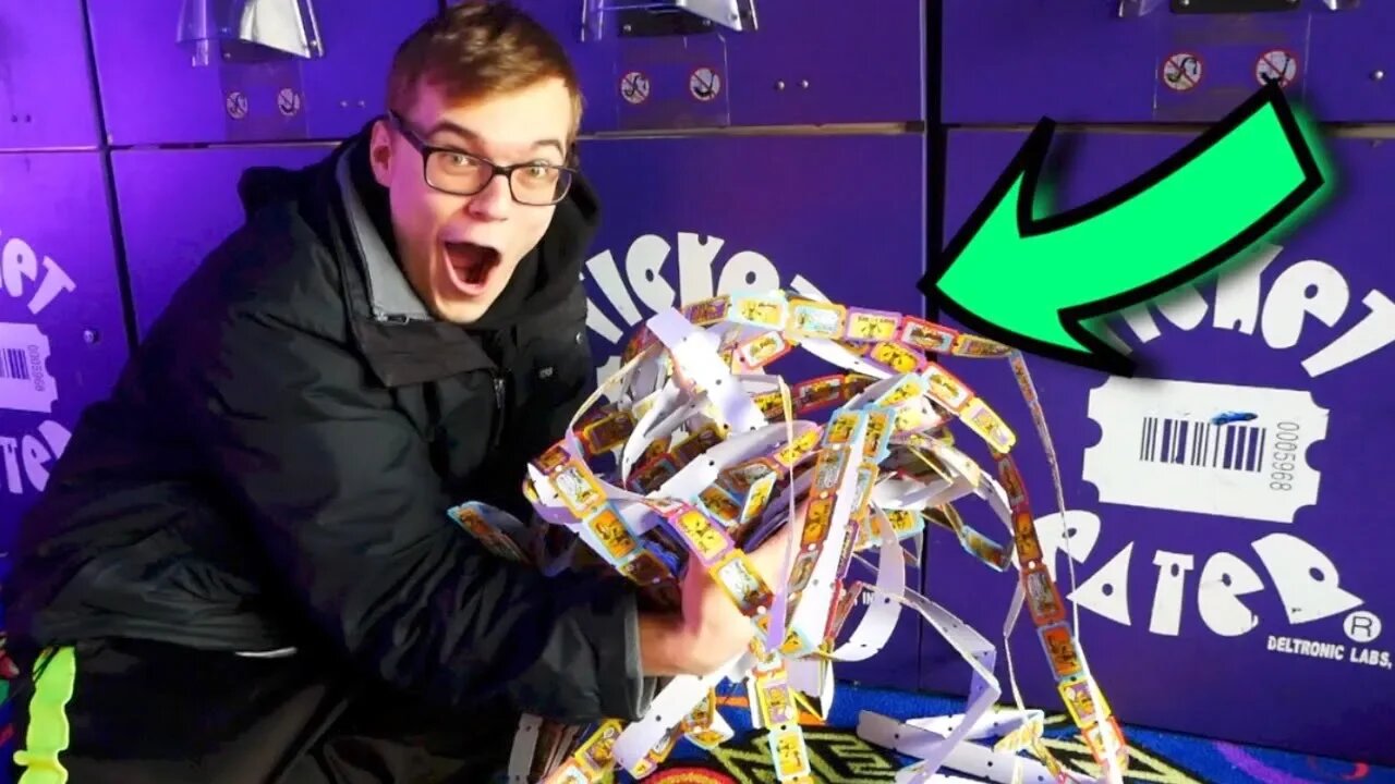 WINNING ALL THE TICKETS AT THE ARCADE!