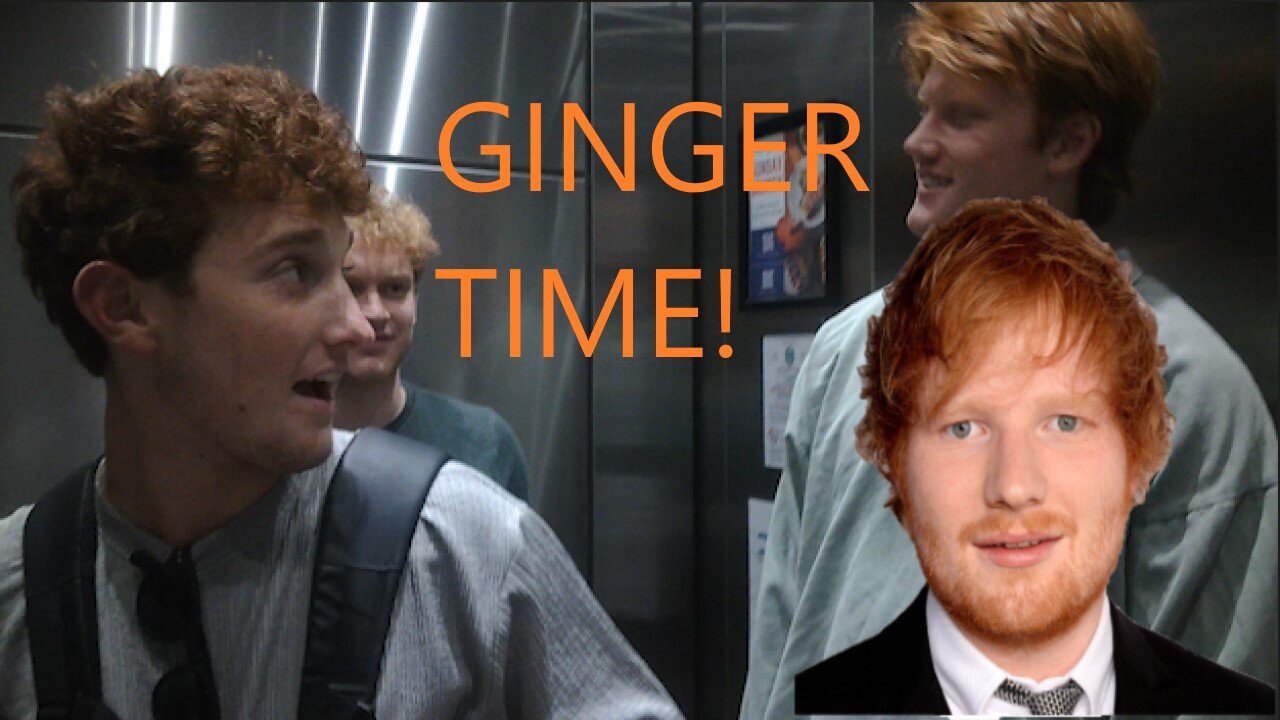 Elevator full of Ed Sheerans!
