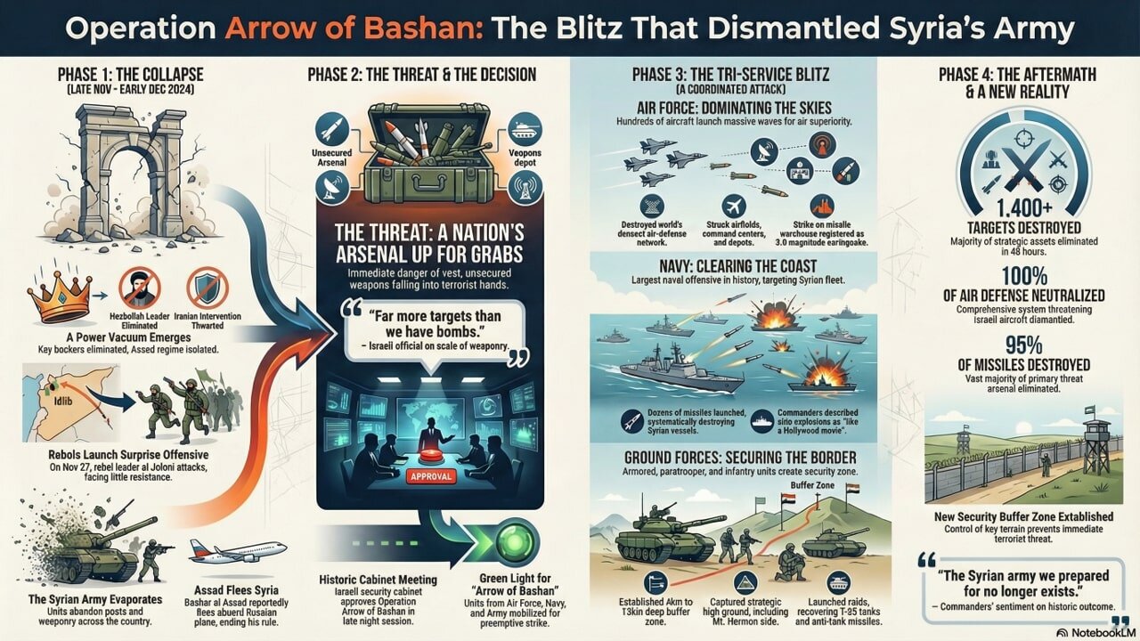 The Syrian Army Destruction With Operation Bashan Arrow