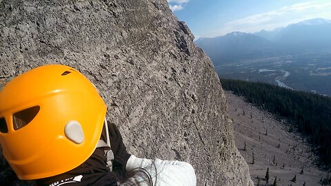 GORGEOUS Views from this 900 ft Multi Pitch Simul Climb in Canada (POV Climbing)