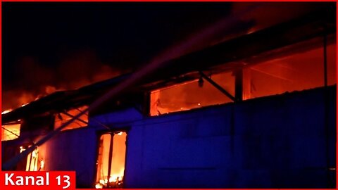 Firefighters tackle flames as Ukrainian officials say Russian strikes hit Mykolaiv and Sumy