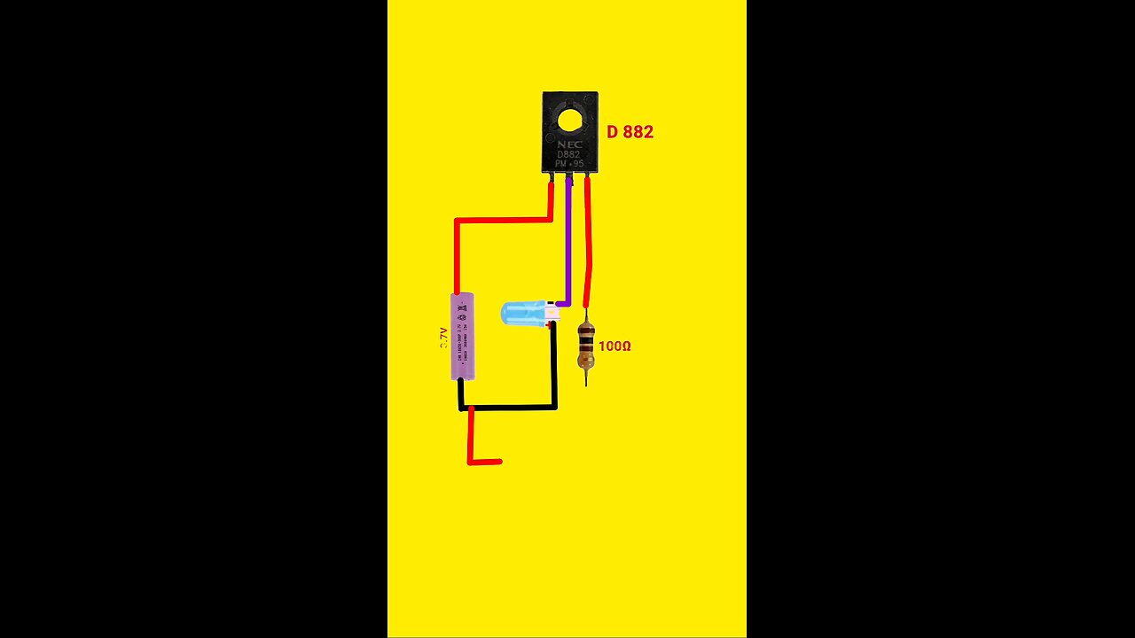 "Simple LED Circuit with Transistor 🔋✨ | Easy Electronics Project #Electronics #CircuitDest