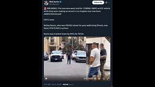 🚨 BREAKING: The man who went viral for TOWING AWAY an ICE vehicle ARRESTED