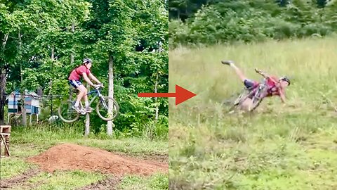 Big Bike Jump! (Crash)