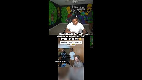 Reggie reacts to a clip w his GF Emily and invites her to ATL #lilrodneyson #girlhefunny1x #emilycc