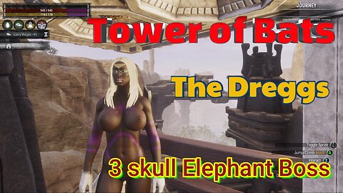 Conan Exiles beginners guide the Dregs tower of bats 3 skull elephant boss Busty Boobs