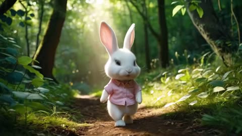 The Fishing Bunny: Bunny’s River Adventure| Ai bunny story | Ai animal videos 🐰