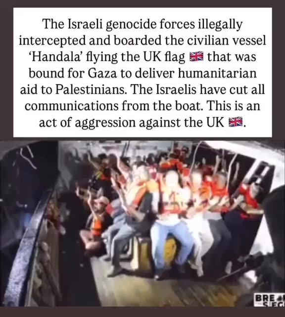 3 SOS! The crew on 'Handala' have been kidnapped by Israeli forces.