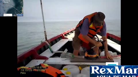 Viaje Completo de extracción de Agua de Mar RexMar Perú 🇵🇪 del 13-3-25 . Realizado a 2,29 km