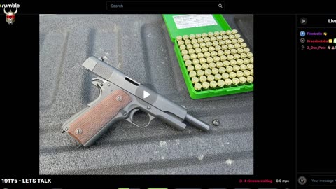 1911 Gun Stream with Old Path Traveller Sat 11-8-2025 8PM Eastern (on his Chan)