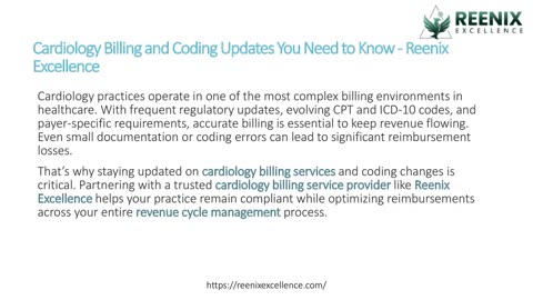 Cardiology Billing and Coding Updates You Need to Know - Reenix Excellence