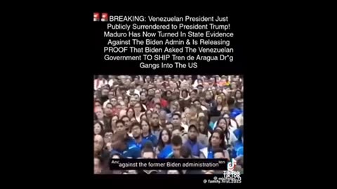 Venezuelan President Surrenders .. have to see more on this ..
