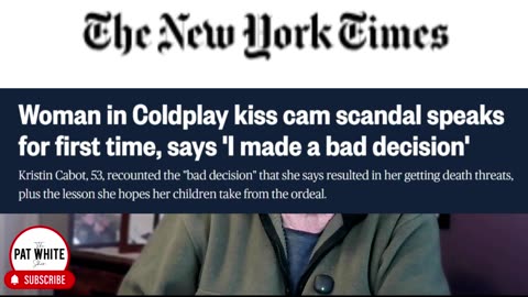 THE PAT WHITE SHOW says the "Kiss Cam" can be very dangerous