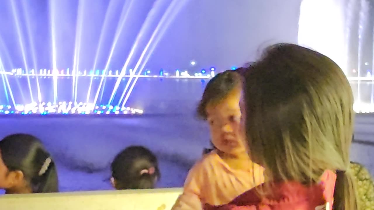 The scenery of Prek Kampot at night