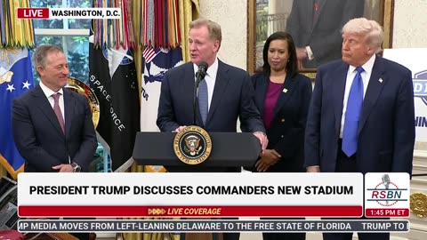 RSBN President Trump Discusses Upcoming NFL Plans For The D C Area 5-5-25