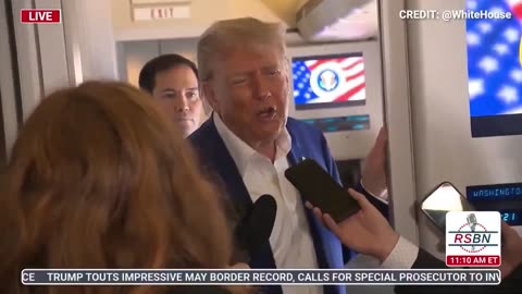 Reporter to President Trump: '"Are you still committed to Article 5 of NATO?"