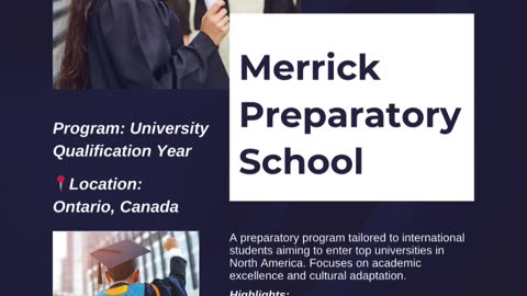 Your Gateway to Top North American Universities: Merrick Prep Canada with Divine Associates Ltd