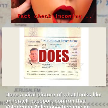 Fact Check: Image Does NOT Prove Zelenskyy Received Israeli Passport In 2016