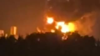Incredible Amounts of Fuel Cooking Off After Ukrainian Drones Slam into Refinery in Krasnodar)