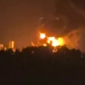 Incredible Amounts of Fuel Cooking Off After Ukrainian Drones Slam into Refinery in Krasnodar)