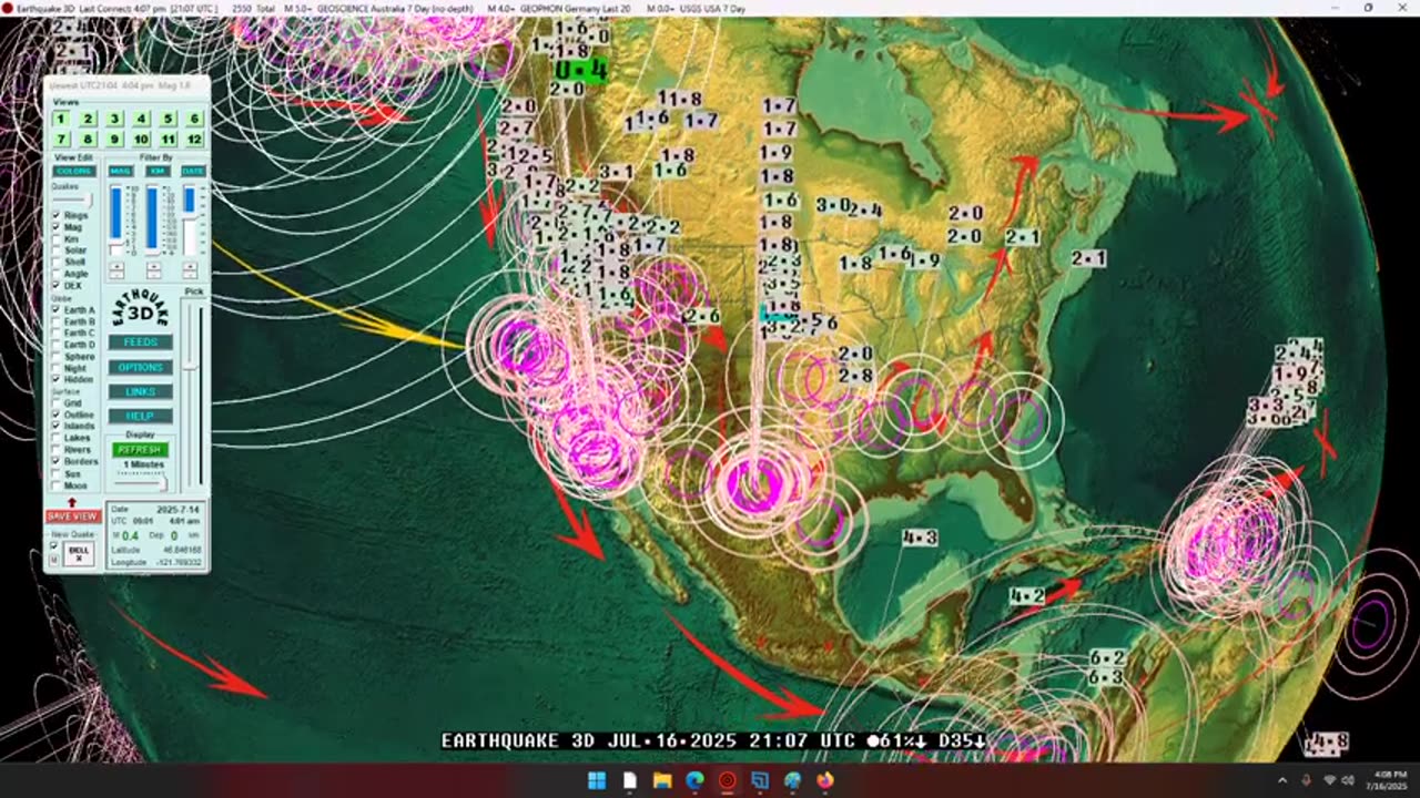 dutchsinse-- Large M7.4 (M7.3) Earthquake with Tsunami Warning in Alaska