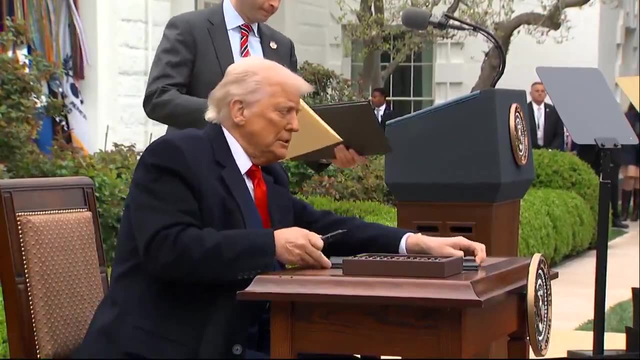POTUS signs an EO instituting reciprocal tariffs on countries throughout the world.