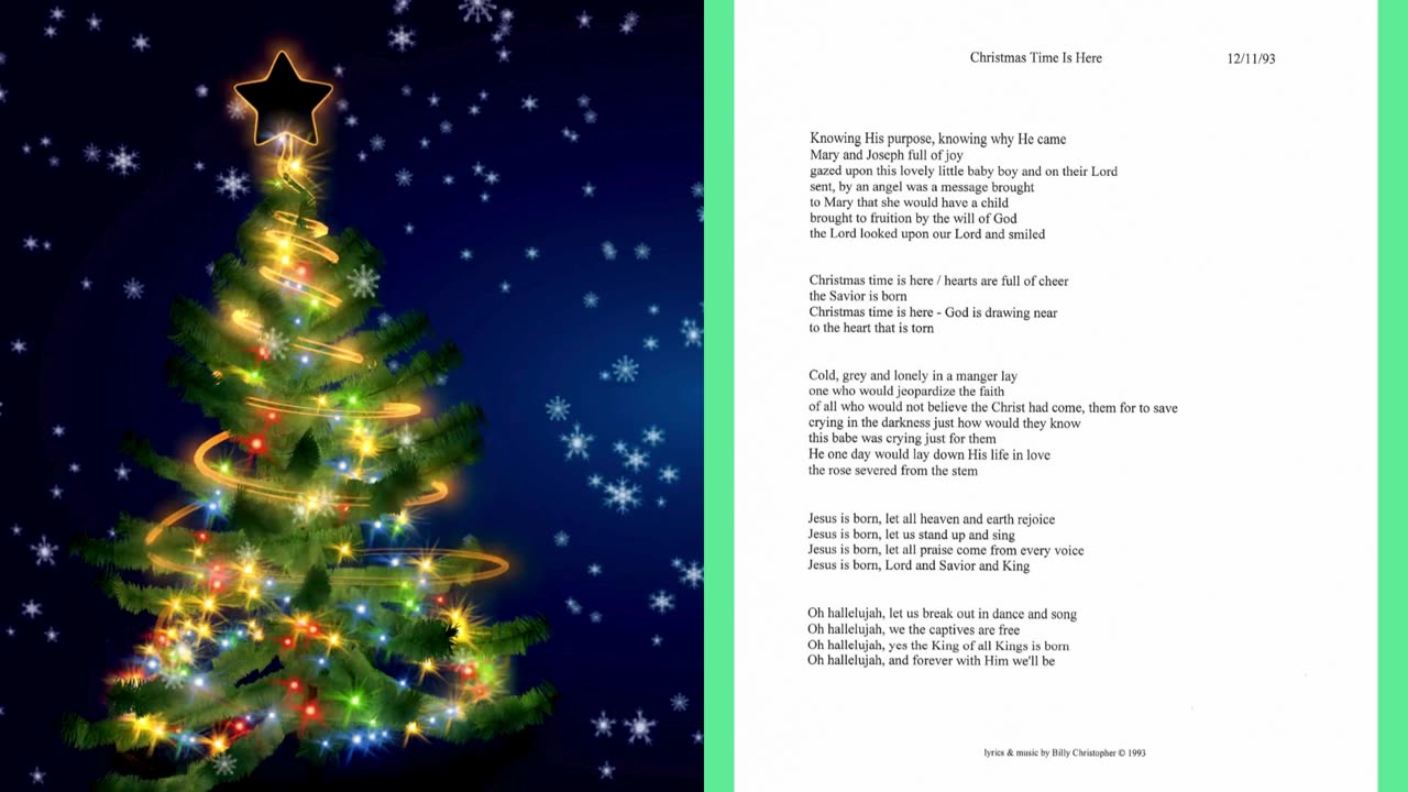 Christmas Time Is Here, from A Christmas Worship Album