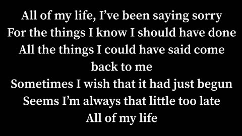 Phil Collins - All of my life lyrics
