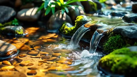 Gentle Water Flow in Forest for Deep Sleep, Meditation & Stress Relief