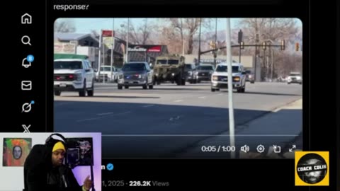 Tyler Robinson Escorted by Several Security Trucks on His Way to Court Room?