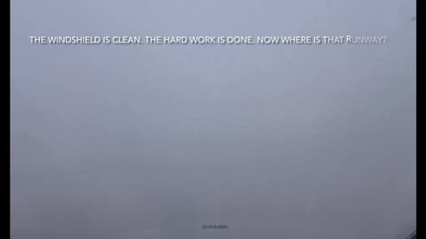 Landing in bad weather - enjoy it.