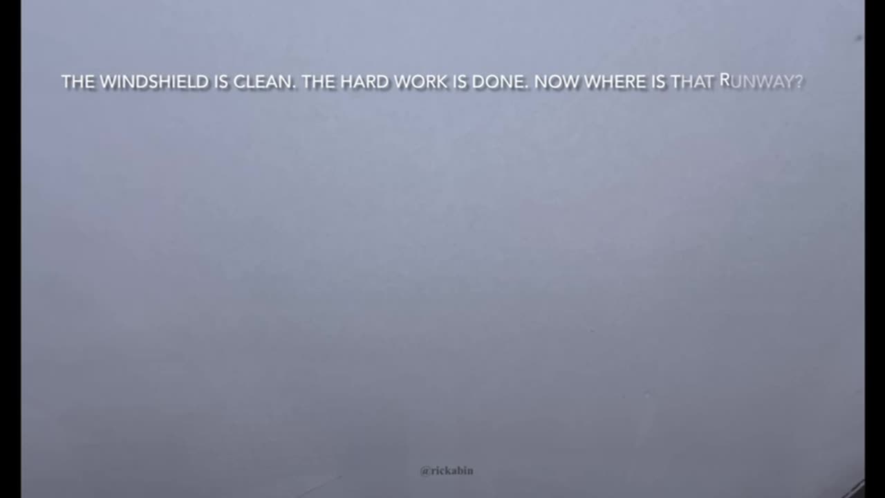 Landing in bad weather - enjoy it.