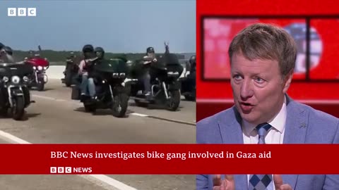 Anti-Islamic US biker gang members run security at deadly Gaza aid sites | BBC News