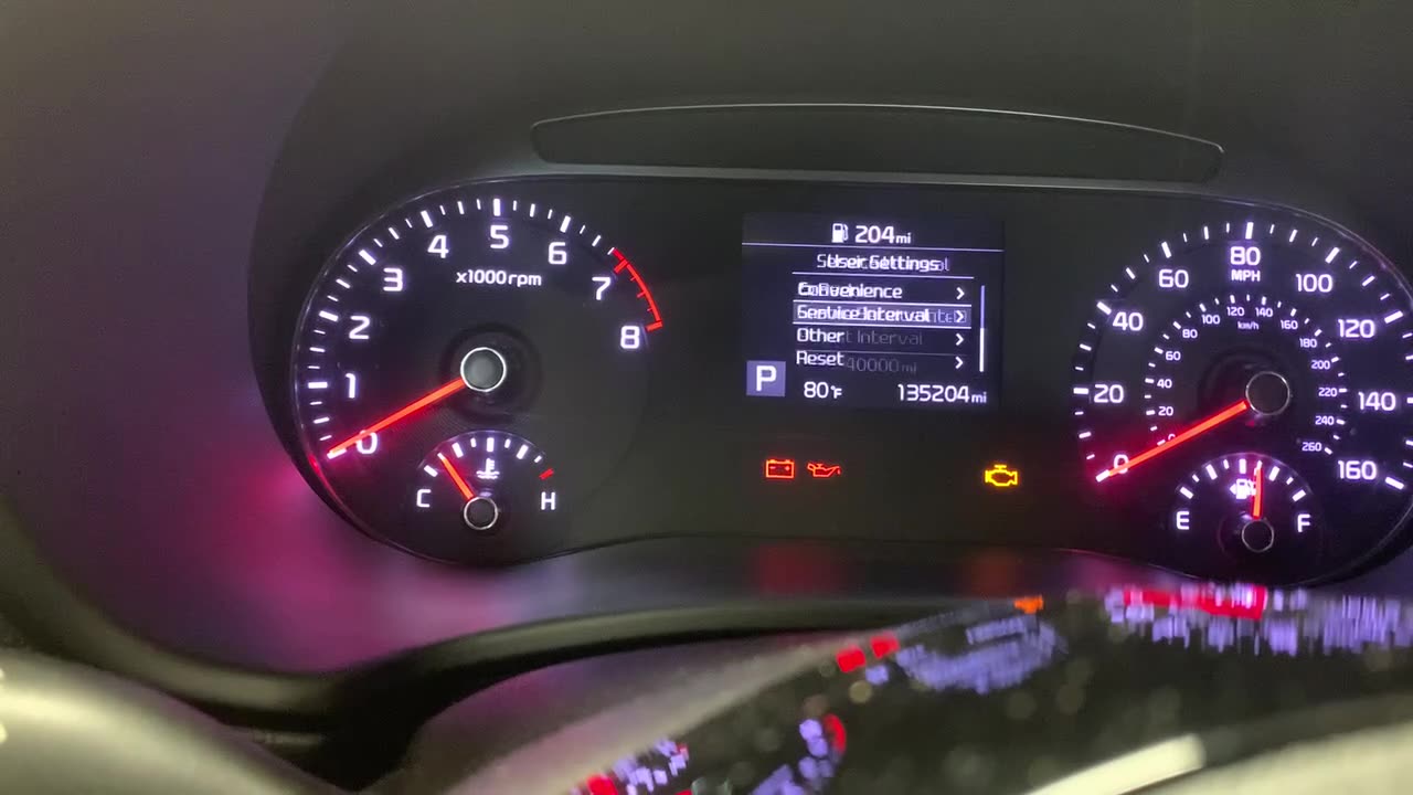 2020 Kia Soul - Service Reset