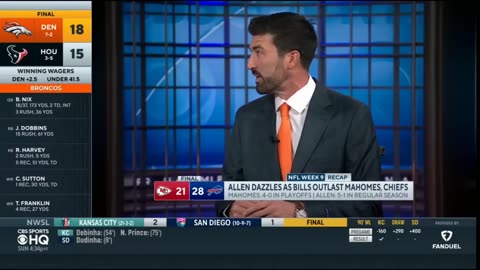 "Allen owns Mahomes" - Tony Romo reacts to Josh Allen gets 3-TDs help Bills beat Chiefs 28-21