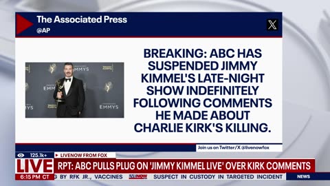 CHARLIE KIRK... JIMMY KIMMEL CANCELLED