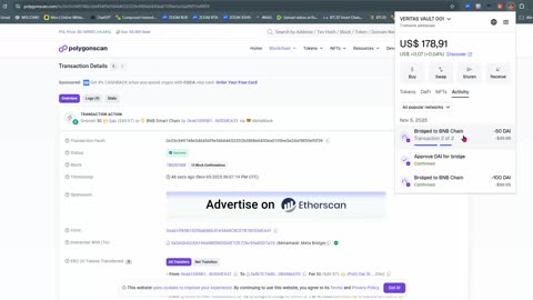 VERITAS VAULT (live demo) HOW TO BRIDGE DAI (polygon) to DAI (bnb) in MetaMask - TOP TEAM ROB BUSER