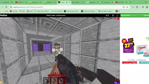 Death cubes: zombie arena - gameplay Online Unity Doom Minecraft FPS Ragdoll