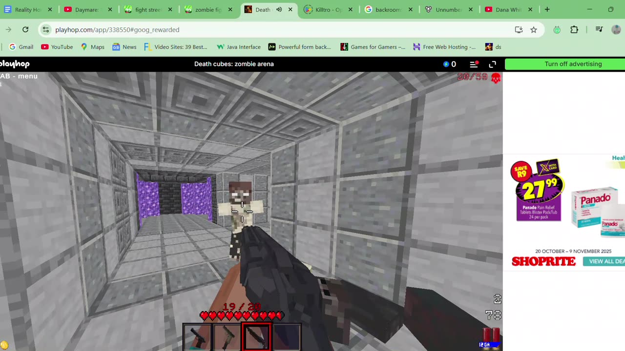 Death cubes: zombie arena - gameplay Online Unity Doom Minecraft FPS Ragdoll