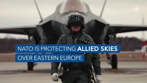 NATO fighter jets secure the sky over eastern Europe