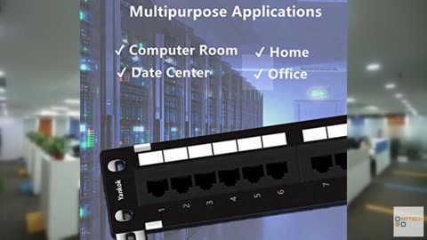 Yankok [CAT5/5e 12 Port Patch Panel Unshielded with Coded T568A/B Wiring for RJ4