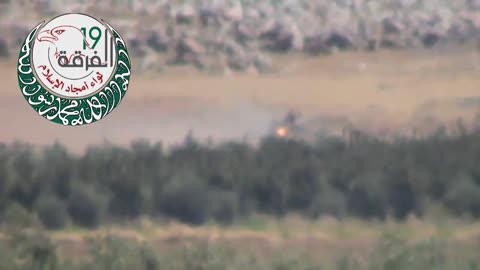 Syrian War near N. Aleppo, HJ-8 vs T-55 hit (Liwa Amjad al-Islam) 2013.08.06